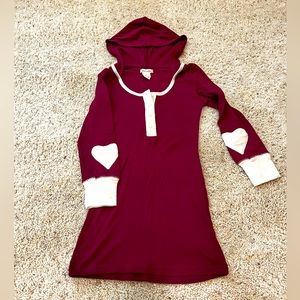 Love Rocks Maroon Long sleeve hoodie top